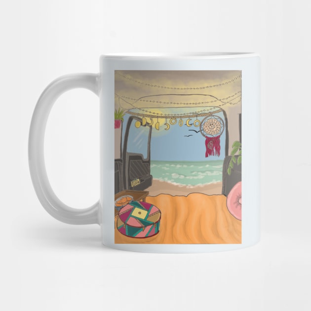 Camper Van Life - at the beach by Ethereal Designs